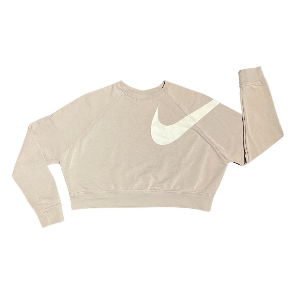 NIKE Taupe Crop Crewneck